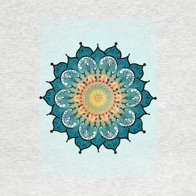 Green and Gold Mandala Graphic Hindi Art design by WonderfulHumans